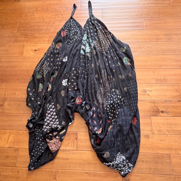 Boho Crotch Drop Tank Dress Jumpsuit Hippie Oversized O/S - Picture 4 of 15